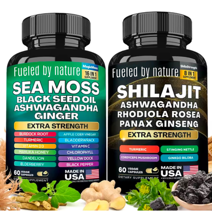 SHILAJIT & SEA MOSS 2 PACK VITAMIN SET